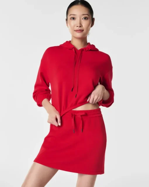 AirEssentials Cinched Hoodie In Spanx Red