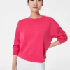 AirEssentials Crew Pullover In Cerise Pink