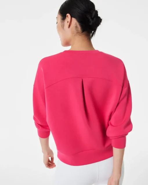 AirEssentials Crew Pullover In Cerise Pink