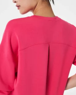 AirEssentials Crew Pullover In Cerise Pink
