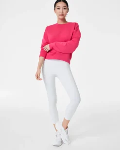 AirEssentials Crew Pullover In Cerise Pink