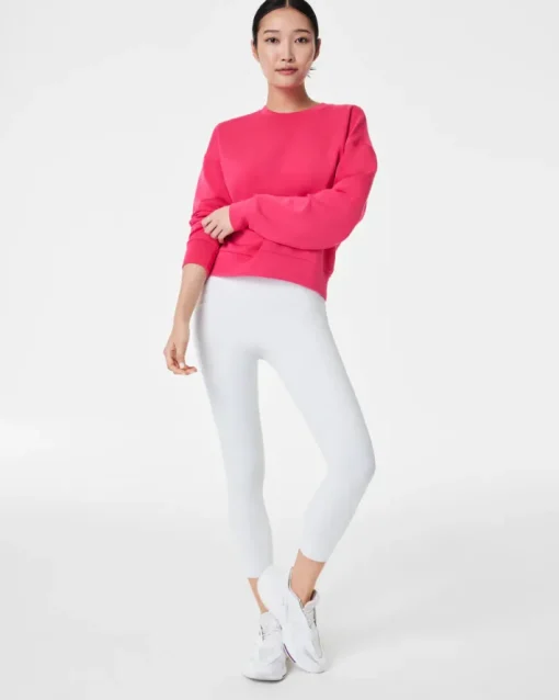 AirEssentials Crew Pullover In Cerise Pink