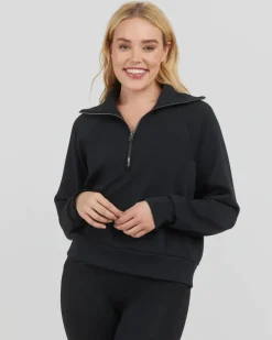 AirEssentials Half-Zip Pullover In Very Black