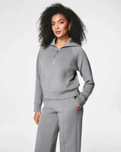 AirEssentials Half-Zip Pullover In Medium Grey