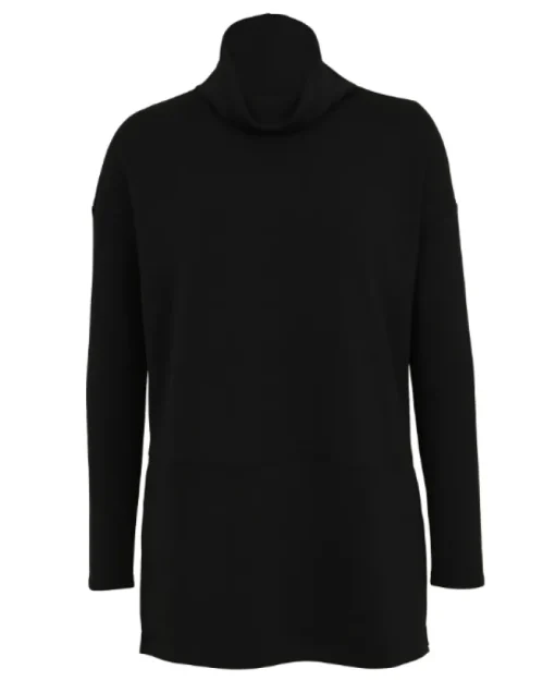 AirEssentials Turtleneck Tunic In Very Black