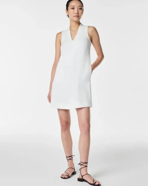 AirEssentials V-Neck Mini Dress In White