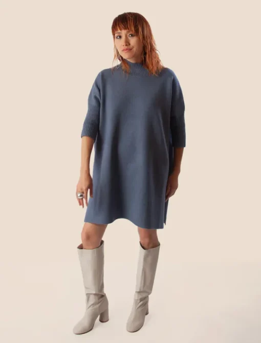 Aja Dress In Stormy Blue