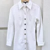 Alexa Denim Mini Dress In White
