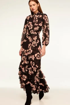Aubrey Dress In Auric Flora