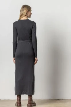 Belted Maxi Dress In Black