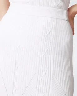 Benedetta Midi Skirt In Black And Ivory