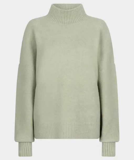 Boxy Turtleneck Sweater In Jade