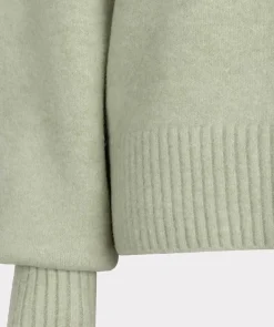 Boxy Turtleneck Sweater In Jade