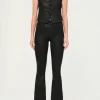 Bridget Cropped Coated Denim In Black