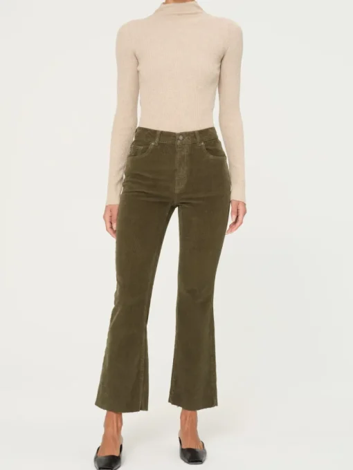Bridget Cropped Corduroy Pant In Trellis