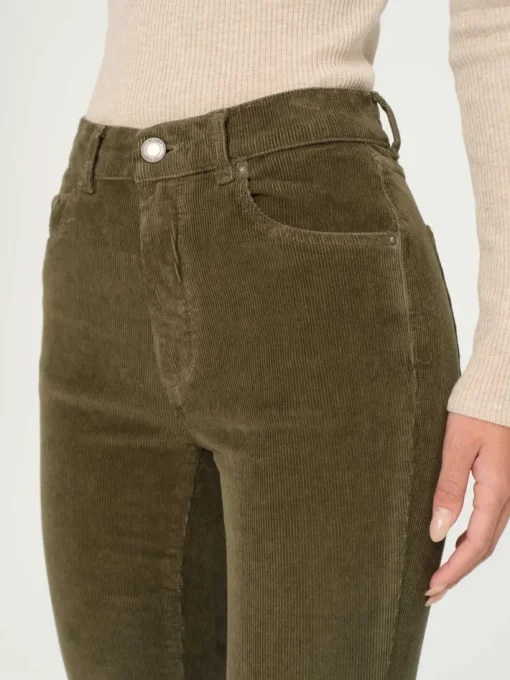 Bridget Cropped Corduroy Pant In Trellis