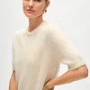 Brushed Cashmere Tee In Ivory