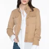 Cargo Sweater Cardigan In Camel
