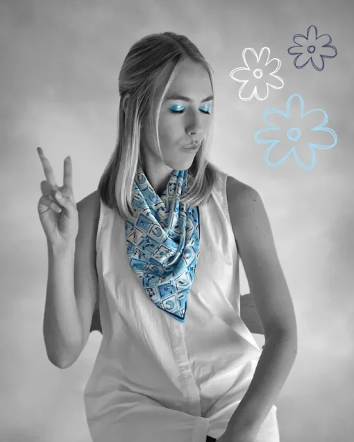 Carolina Gameday Scarf In Light Blue/Navy