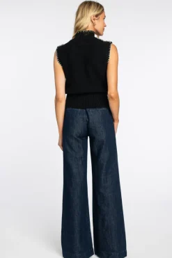 Cheyenne Sweater Vest In Black