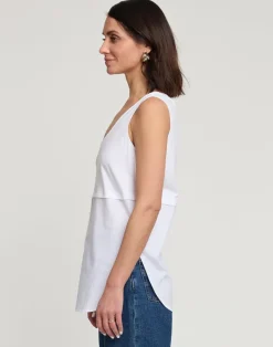 Claire Sleeveless Layering Top In White