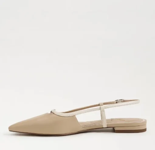 Cohen Flat In Tan/White