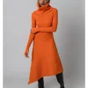 Cowl Neck Knit Dress In Sweet Potato *FINAL SALE*