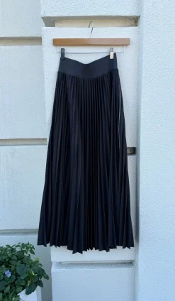 Deluxe Denim Skirt In Grey