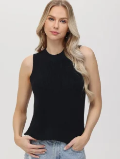 Demi Knit Tank In Black