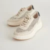 Dolen Sneaker In Black Natural Raffia