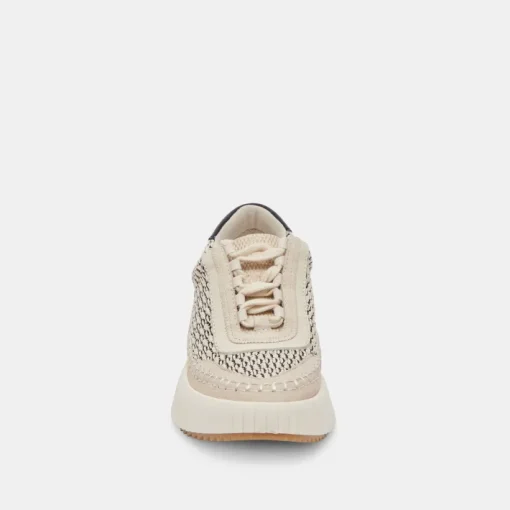 Dolen Sneaker In Black Natural Raffia