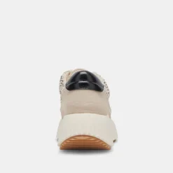 Dolen Sneaker In Black Natural Raffia