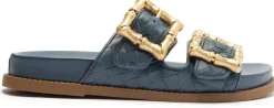 Enola Woven Sporty Sandal In Dress Blue
