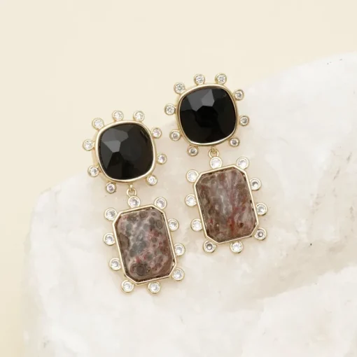 Fulton Double Drop Earrings In Neutral