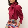 Gabriella Blouse In Garnet