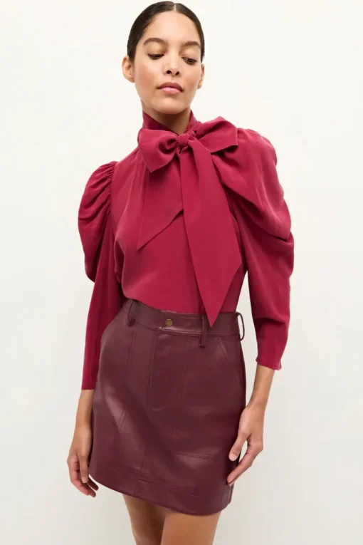Gabriella Blouse In Garnet
