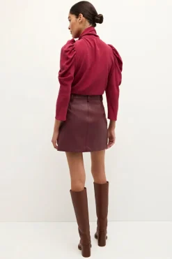 Gabriella Blouse In Garnet
