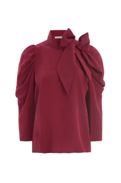 Gabriella Blouse In Garnet