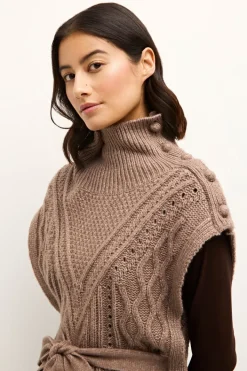 Hampton Knit Popover In Mocha