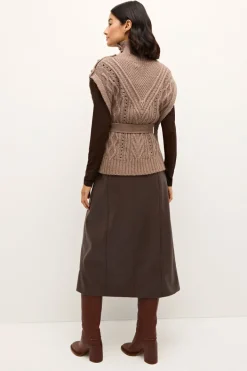 Hampton Knit Popover In Mocha