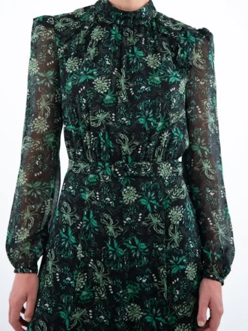Jacqui-B Dress In Orchard Evergreen