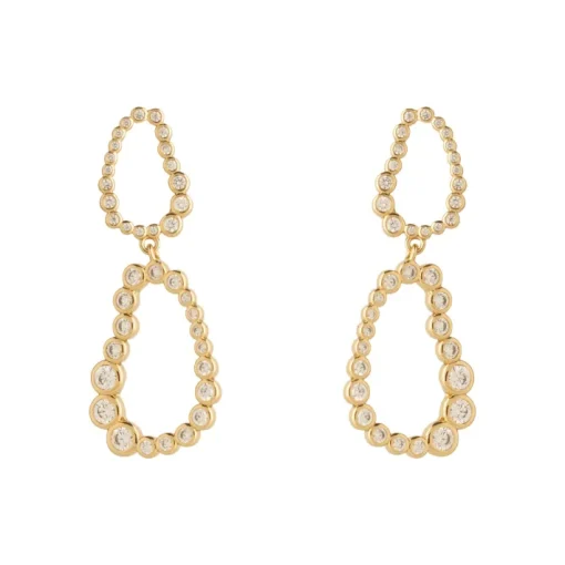 Jay Earrings In Gold/Clear
