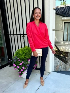 Jenni Long Sleeve Top In Persimmon *FINAL SALE*