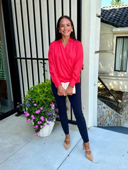 Jenni Long Sleeve Top In Persimmon *FINAL SALE*