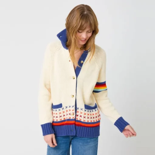 Joy Imperfect Heart Sweater Coat In Birch