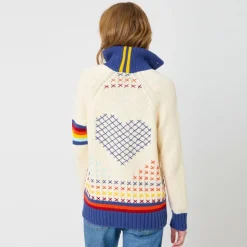 Joy Imperfect Heart Sweater Coat In Birch
