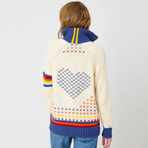 Joy Imperfect Heart Sweater Coat In Birch