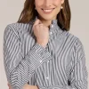 Kelsey Stripe Top In Black And White