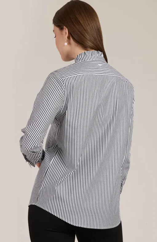 Kelsey Stripe Top In Black And White