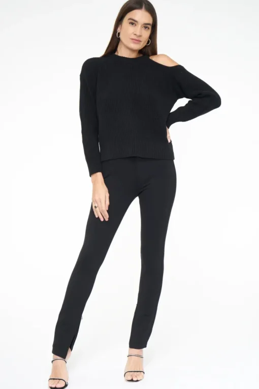 Kendall Zippered Detail Pants In Night Out